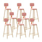 Glam Counter Bar Stool Low Back Counter Height Stools for Bristol Pink 8 Piece Set Clearhalo 'Bar Furniture' 'Bar Stools' 'bar_stools' 'furn' 'furn_bar_stools' 'Furniture' 'Kitchen & Dining Furniture' 6870413