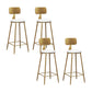 Glam Counter Bar Stool Low Back Counter Height Stools for Bristol White-Gold 4 Piece Set Clearhalo 'Bar Furniture' 'Bar Stools' 'bar_stools' 'furn' 'furn_bar_stools' 'Furniture' 'Kitchen & Dining Furniture' 6870415