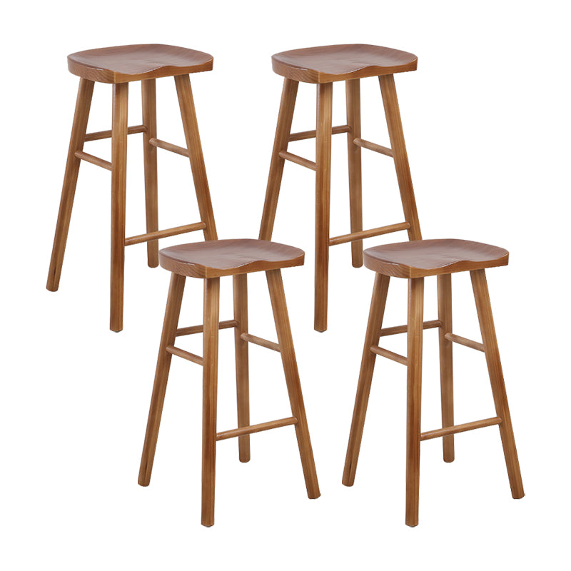 Tabourets de comptoir en bois massif Tabourets de comptoir modernes sans bras
