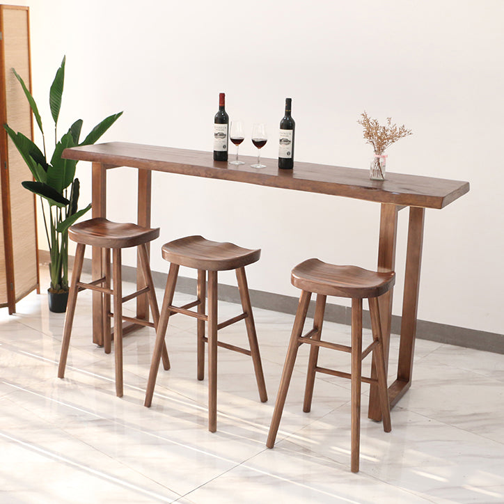 Tabourets de comptoir en bois massif Tabourets de comptoir modernes sans bras