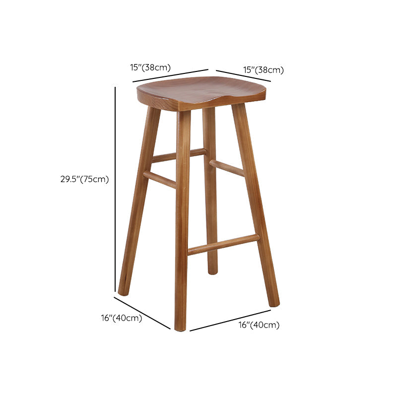 Tabourets de comptoir en bois massif Tabourets de comptoir modernes sans bras