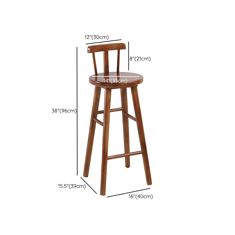 Tabourets de comptoir en bois massif Tabourets de comptoir modernes sans bras
