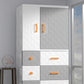 Hinged Wardrobe Cabinet with Legs Plastic Wardrobe Closet for Home
