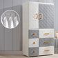 Hinged Wardrobe Cabinet with Legs Plastic Wardrobe Closet for Home
