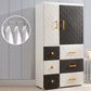 Hinged Wardrobe Cabinet with Legs Plastic Wardrobe Closet for Home