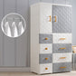 Hinged Wardrobe Cabinet with Legs Plastic Wardrobe Closet for Home