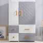 Hinged Wardrobe Cabinet with Legs Plastic Wardrobe Closet for Home
