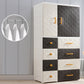 Hinged Wardrobe Cabinet with Legs Plastic Wardrobe Closet for Home