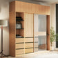 Engineered Wood Wardrobe Armoire with Drawer Modern Wardrobe Closet