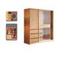 Engineered Wood Wardrobe Armoire with Drawer Modern Wardrobe Closet