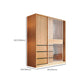 Engineered Wood Wardrobe Armoire with Drawer Modern Wardrobe Closet