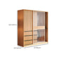 Engineered Wood Wardrobe Armoire with Drawer Modern Wardrobe Closet