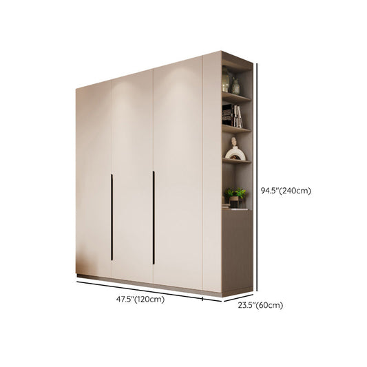 Modern Wood Wardrobe Armoire Freestanding Soft Close Doors Wardrobe Cabinet