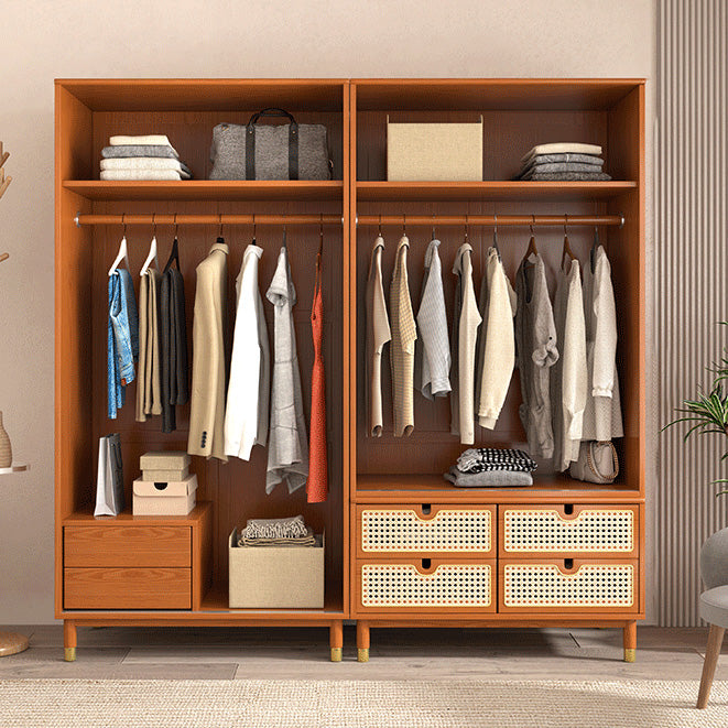 Armadio a legno massiccio contemporaneo 2 porte scorrevoli scivolate con il cassetto