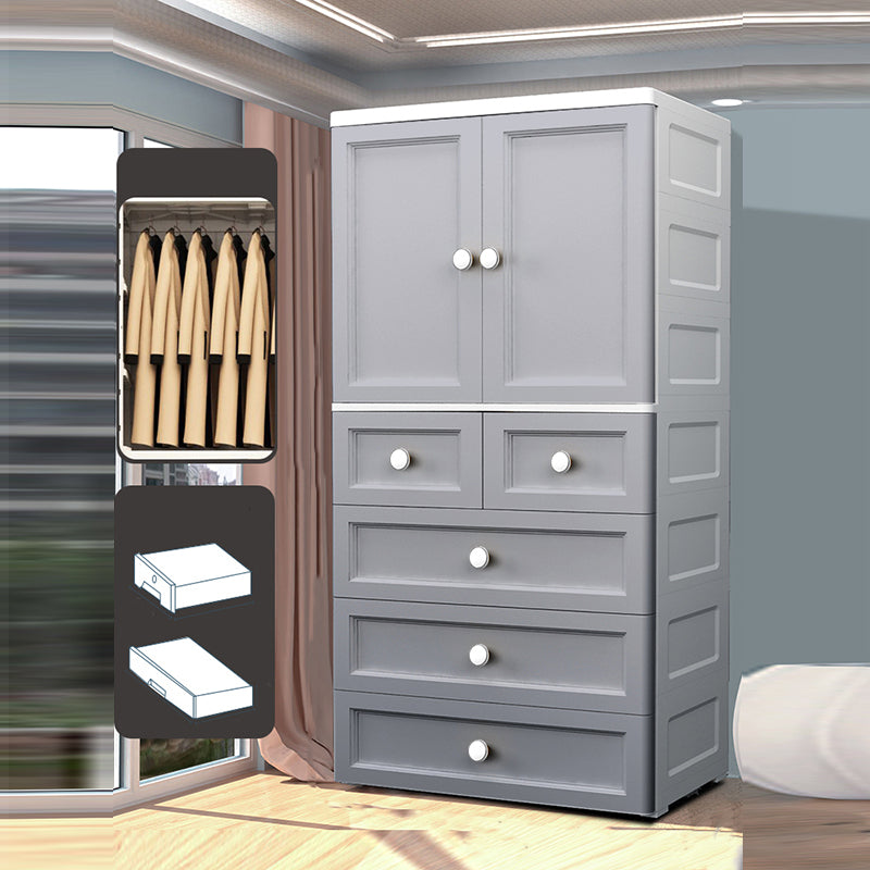 Mobile per camera da letto in plastica opaca mobile a card a cerniera contemporanea