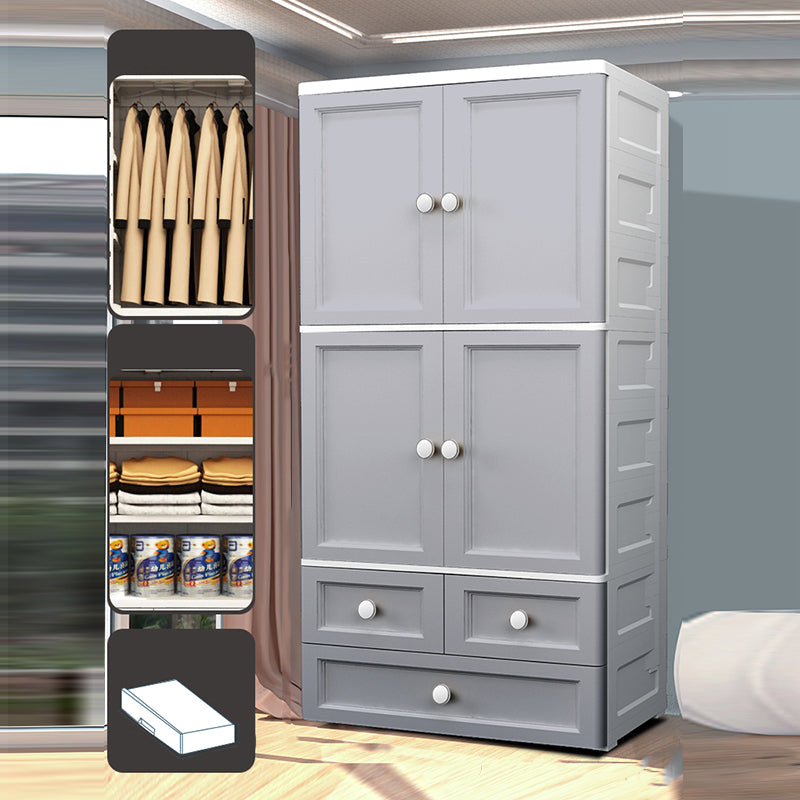 Mobile per camera da letto in plastica opaca mobile a card a cerniera contemporanea