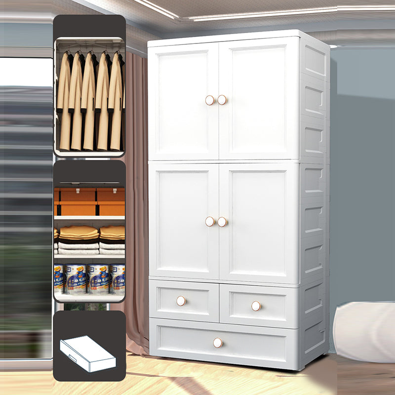 Mobile per camera da letto in plastica opaca mobile a card a cerniera contemporanea