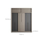 Grey Contemporary Storage Cabinet Faux Wood Cabinet with Sliding Doors