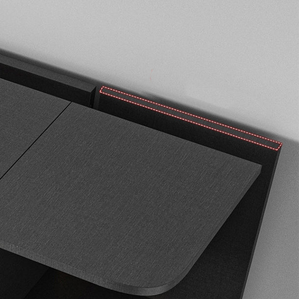 Mobile moderno mobile grigio mobile a specchio con porte di vetro