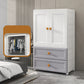 Bedroom Plastic Cabinet with Hinged Doors Matte Finish Modern Storage Cabinet