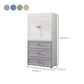 Bedroom Plastic Cabinet with Hinged Doors Matte Finish Modern Storage Cabinet