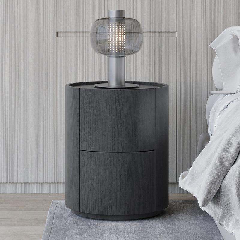 Drawers Storage Accent Table Nightstand Antique Finish Wood Bed Nightstand Black 1 Piece Clearhalo 'Bedroom Furniture' 'furn' 'furn_night_stand' 'Furniture' 'night_stand' 'Nightstands' 6873026