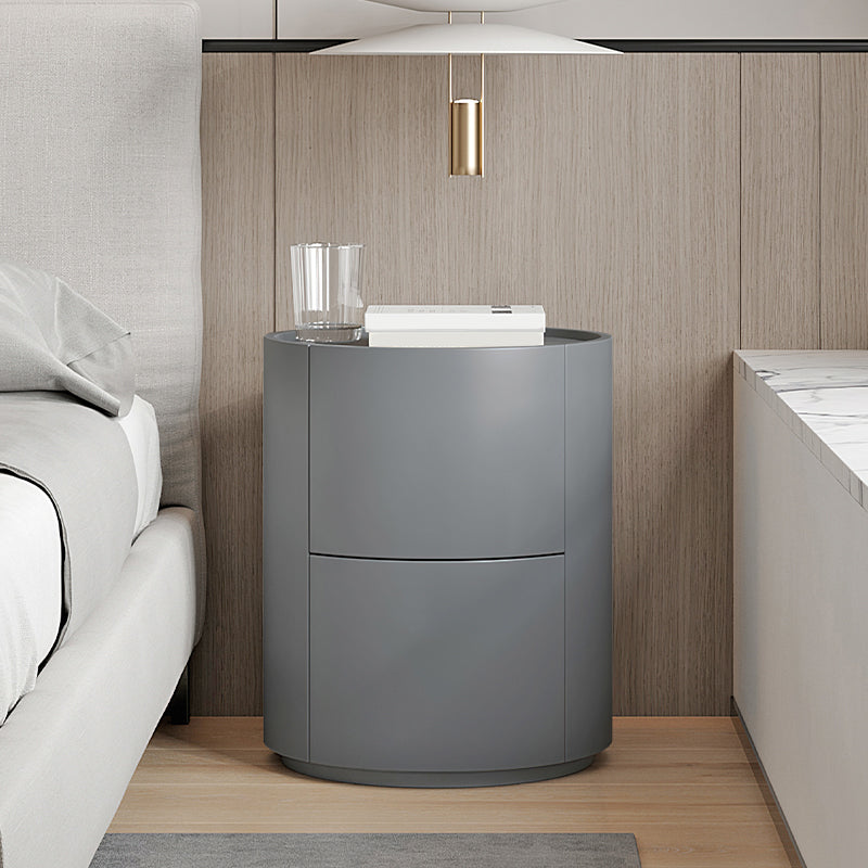 Drawers Storage Accent Table Nightstand Antique Finish Wood Bed Nightstand Grey 1 Piece Clearhalo 'Bedroom Furniture' 'furn' 'furn_night_stand' 'Furniture' 'night_stand' 'Nightstands' 6873028