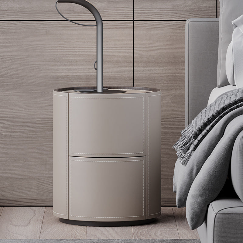 Drawers Storage Accent Table Nightstand Antique Finish Wood Bed Nightstand Light Gray 1 Piece Clearhalo 'Bedroom Furniture' 'furn' 'furn_night_stand' 'Furniture' 'night_stand' 'Nightstands' 6873029