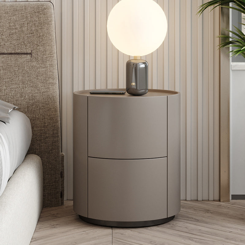 Drawers Storage Accent Table Nightstand Antique Finish Wood Bed Nightstand Khaki 1 Piece Clearhalo 'Bedroom Furniture' 'furn' 'furn_night_stand' 'Furniture' 'night_stand' 'Nightstands' 6873032