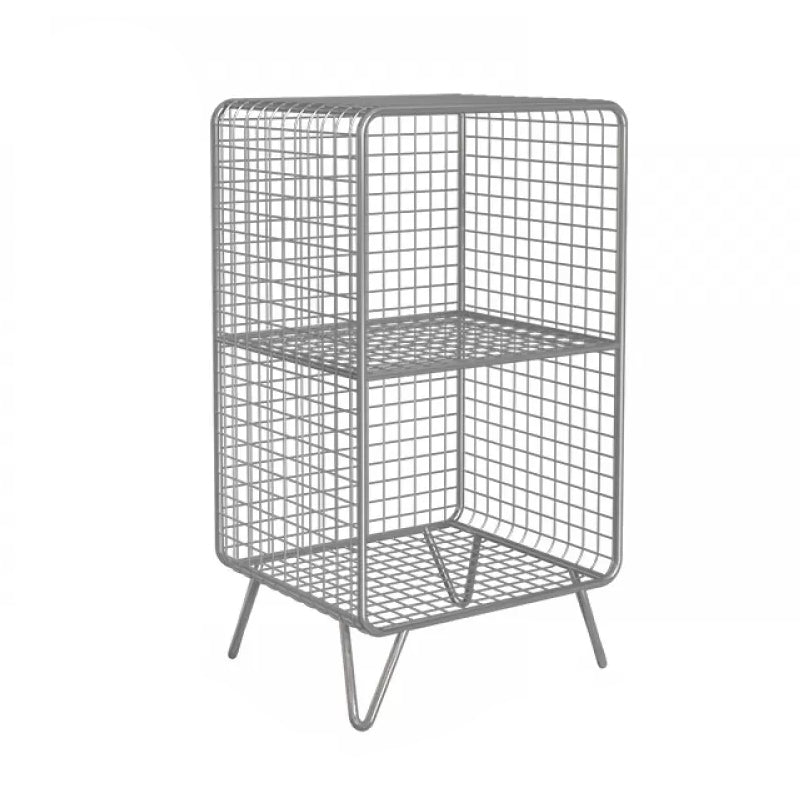 Glamakzent Tisch Nachttisch antikes Finish -Bett Nachttisch mit Regalen