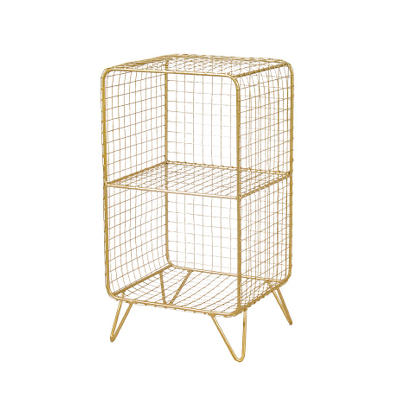 Glamakzent Tisch Nachttisch antikes Finish -Bett Nachttisch mit Regalen