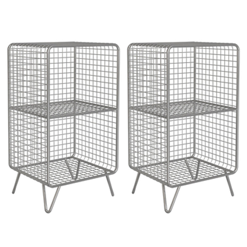 Glamakzent Tisch Nachttisch antikes Finish -Bett Nachttisch mit Regalen