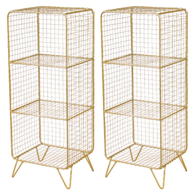 Glamakzent Tisch Nachttisch antikes Finish -Bett Nachttisch mit Regalen