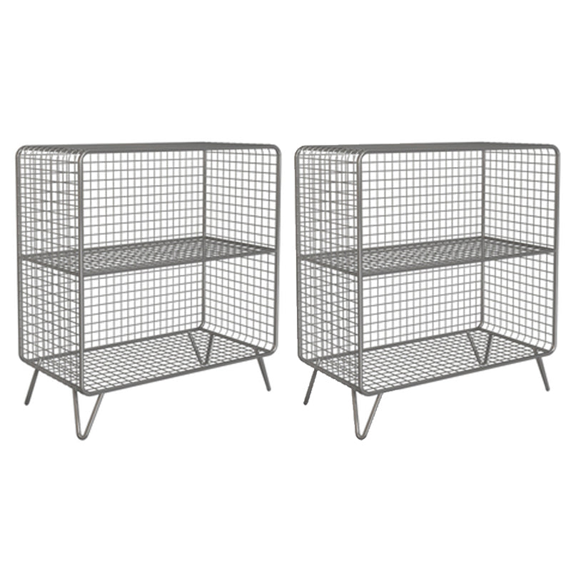 Glamakzent Tisch Nachttisch antikes Finish -Bett Nachttisch mit Regalen