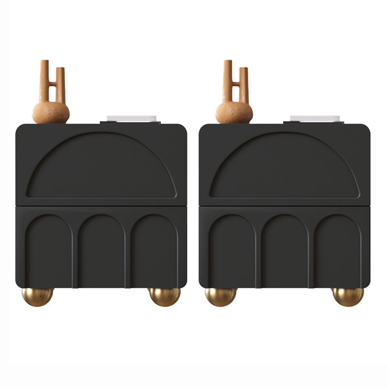 2 laden accenttafel nachtkastje antiek afwerking bed nachtkastje