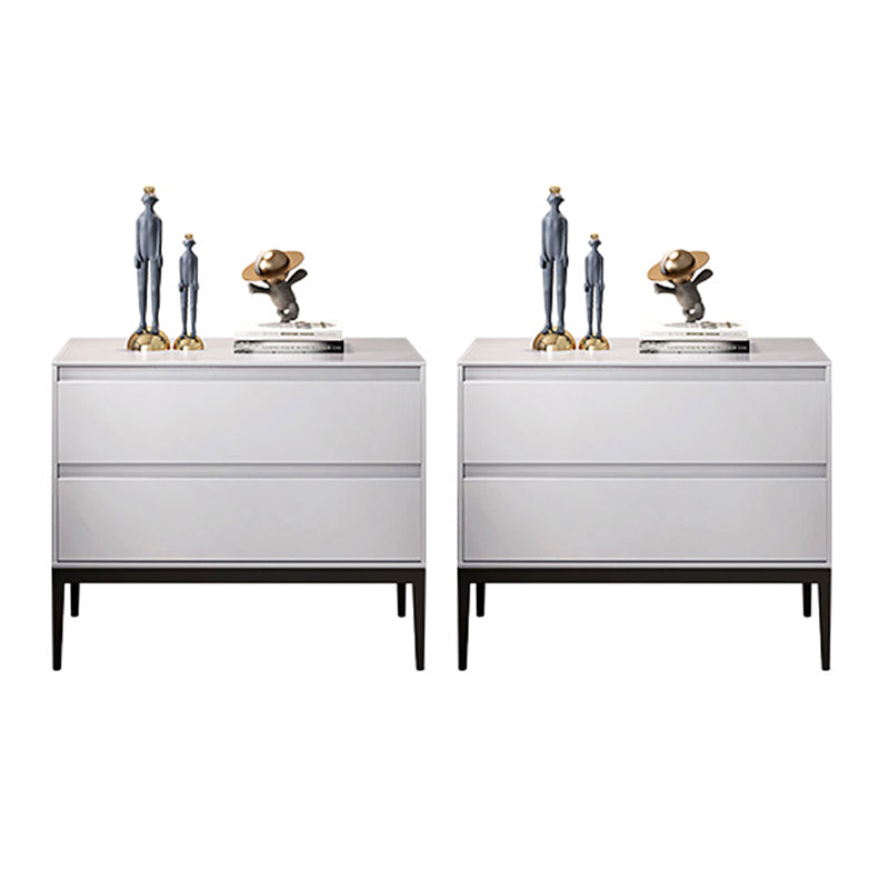 2つの引き出しアクセントテーブルナイトスタンドアンティークフィニッシュモダンベッドナイトスタンド