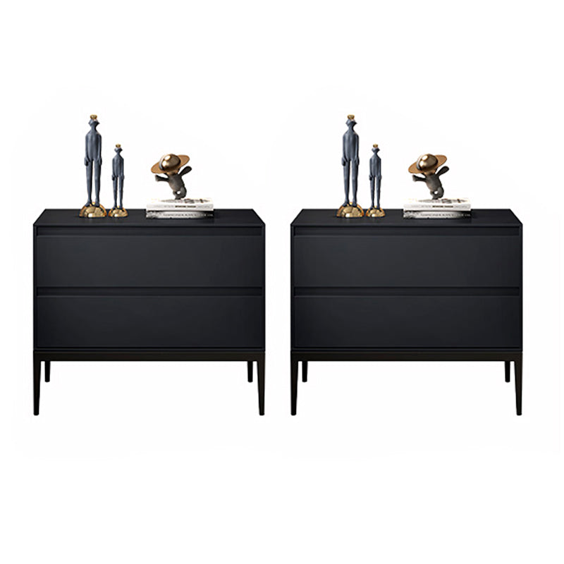 2つの引き出しアクセントテーブルナイトスタンドアンティークフィニッシュモダンベッドナイトスタンド