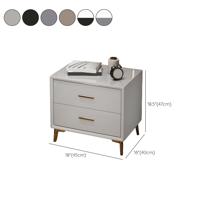 Glamakzent Tisch Nachttisch Schubladen Aufbewahrungsbett Nachttisch mit Beinen
