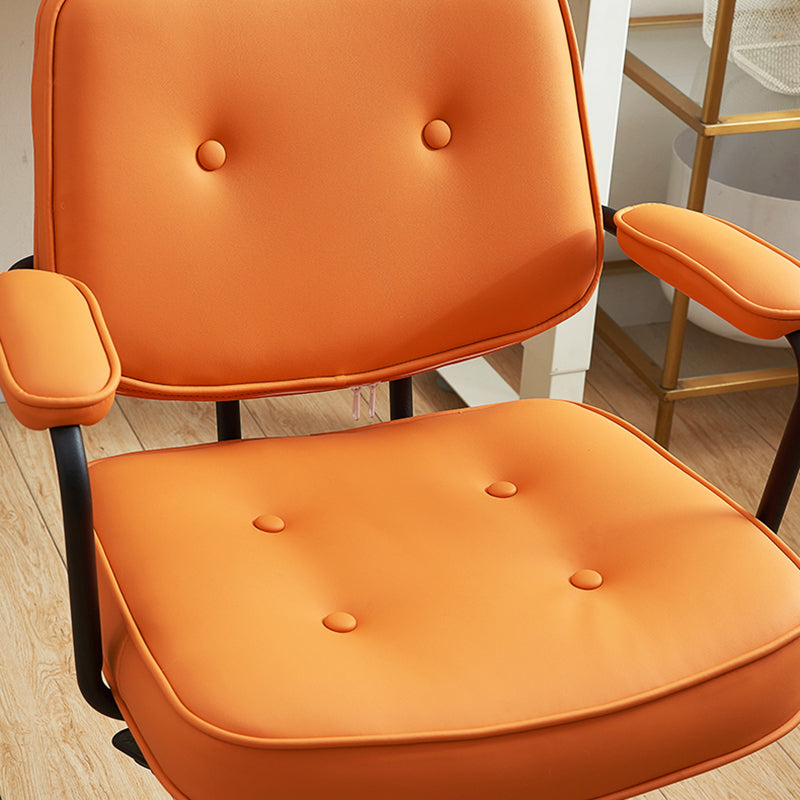 Silla de escritorio de brazos acolchados altura moderna de asiento ajustable silla giratoria con ruedas