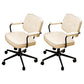 Chaise de bureau à bras rembourrée chaise pivotante de hauteur réglable moderne avec roues