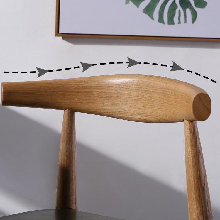 Faux Leather Dining Stools Industrial Bar Stool with Solid Wood Base