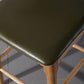 Faux Leather Dining Stools Industrial Bar Stool with Solid Wood Base