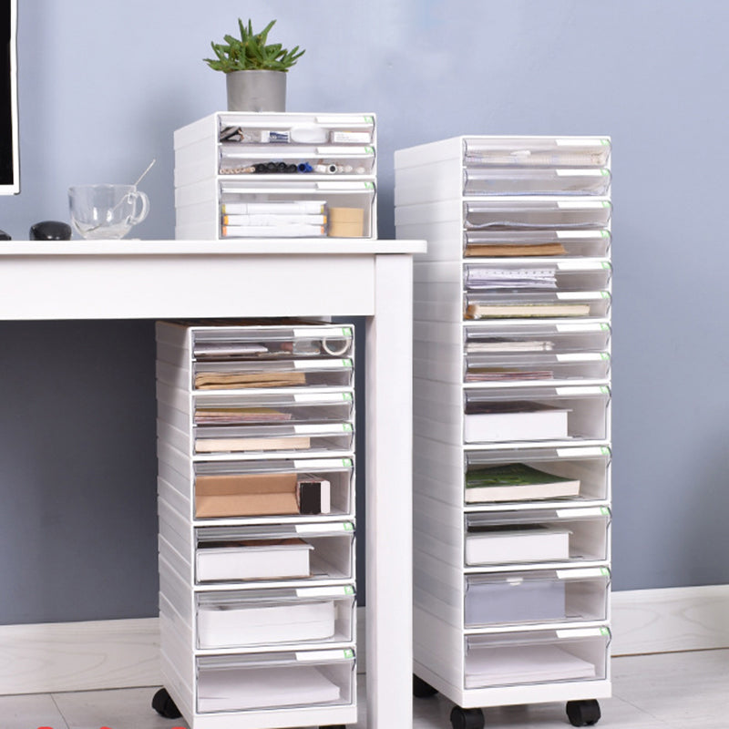 Cassetti di cassetti acrilici contemporanei Archiviazione per ufficio