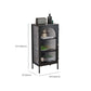 Contemporary Glass Doors Curio Cabinet Metal Storage Cabinet for Living Room