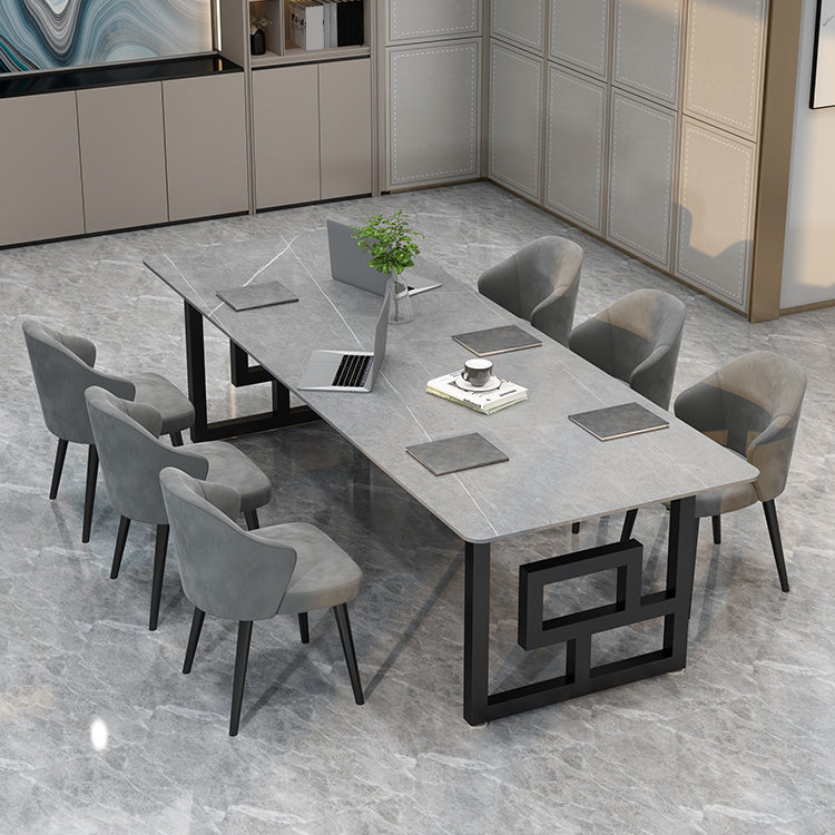 Scrivania per ufficio in pietra in stile industriale da 29,53 pollici