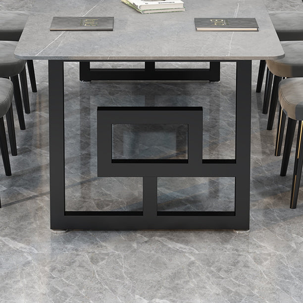 Scrivania per ufficio in pietra in stile industriale da 29,53 pollici