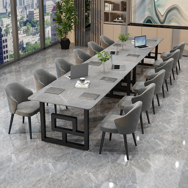 Scrivania per ufficio in pietra in stile industriale da 29,53 pollici