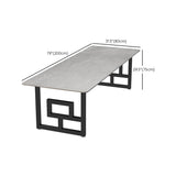 Scrivania per ufficio in pietra in stile industriale da 29,53 pollici