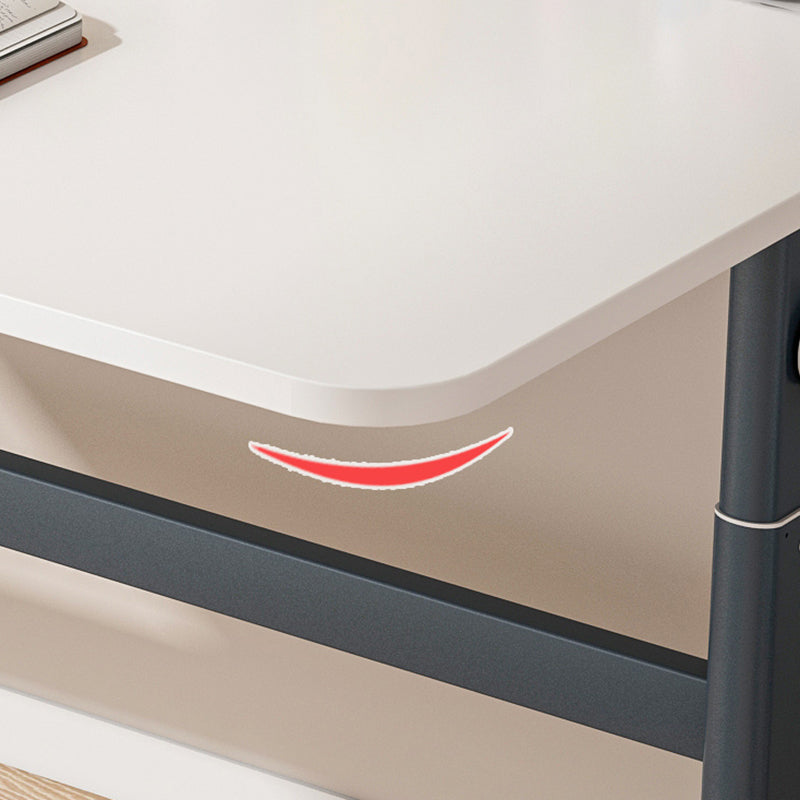 Mesa de escritura de madera de mesa de oficina rectangular en blanco/negro