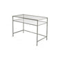 Modern Glass Top Office Desk 23.62" Wide Rectangular Writing Desk